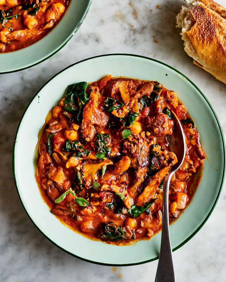 Vegetarian Mushroom Stew Recipe (with Chickpeas and Kale) | Kitchn